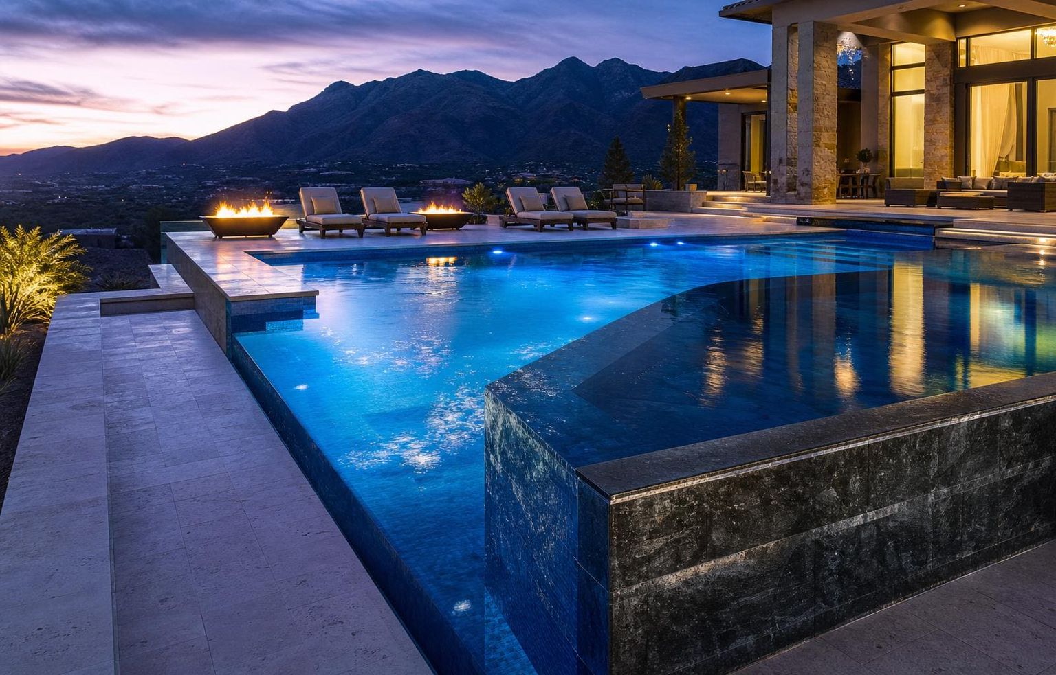 Granite Pool Walls